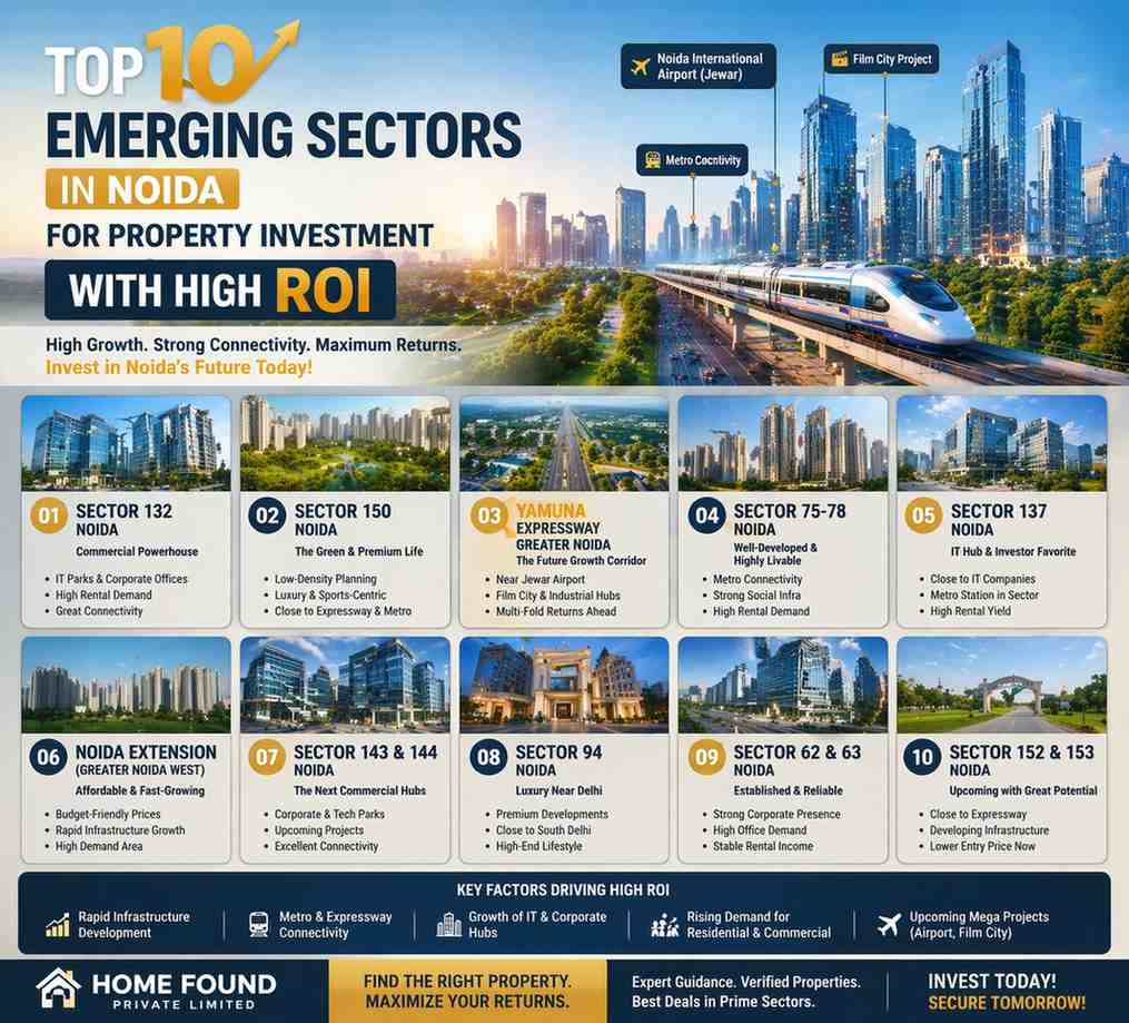 Top 10 Emerging Sectors in Noida for Property Investment with High ROI (2026 Guide)